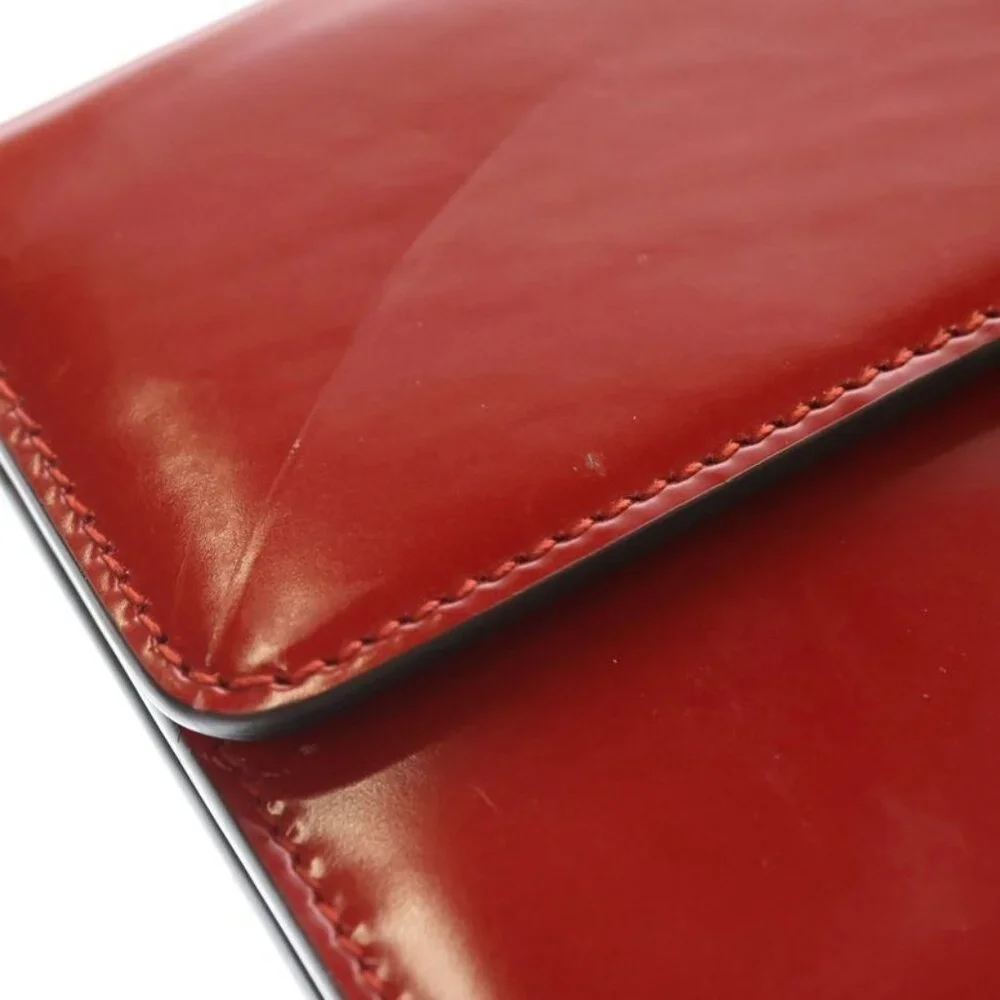 Gucci Interlocking Patent Leather Shoulder Wallet Red - Picture 6 of 6